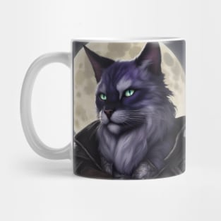 fantasy cat knight purple Mug